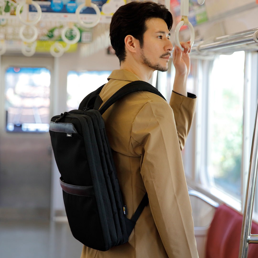Evoon マルチビジネスリュックSlim・ブラック・容量15L~拡張時22L【送料無料・3月上旬までに入荷予定】 - Evoon